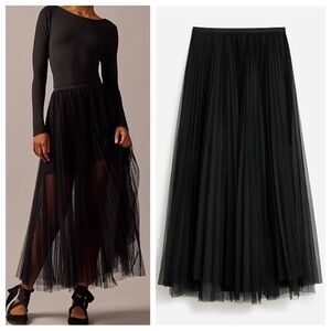 JCREW Collection layered tulle skirt Navy Blue